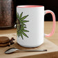 a You Are My Sunshine coffee mug with a marijuana leaf on it.