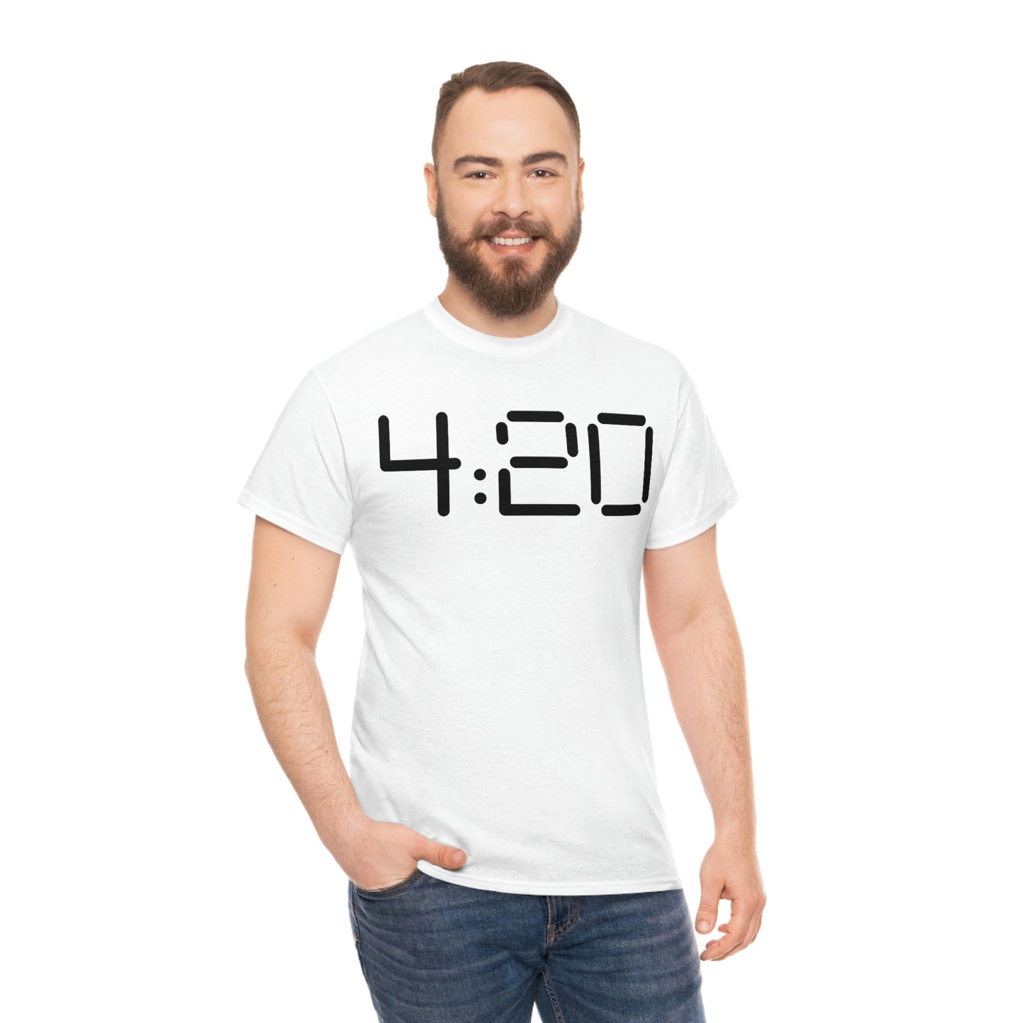 a man wearing a 420 Stoner Weed T-Shirt.