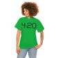 A woman wearing a 420 Stoner Weed T-Shirt.
