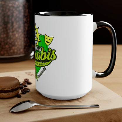 a Team Hybrid Cannabis Mug with the word marijuana on it.