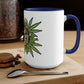 a You Are My Sunshine Coffee Mug with a marijuana leaf on it.