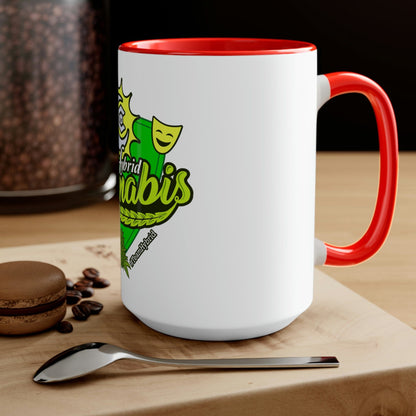 A Team Hybrid Cannabis Mug with the word cbd on it.