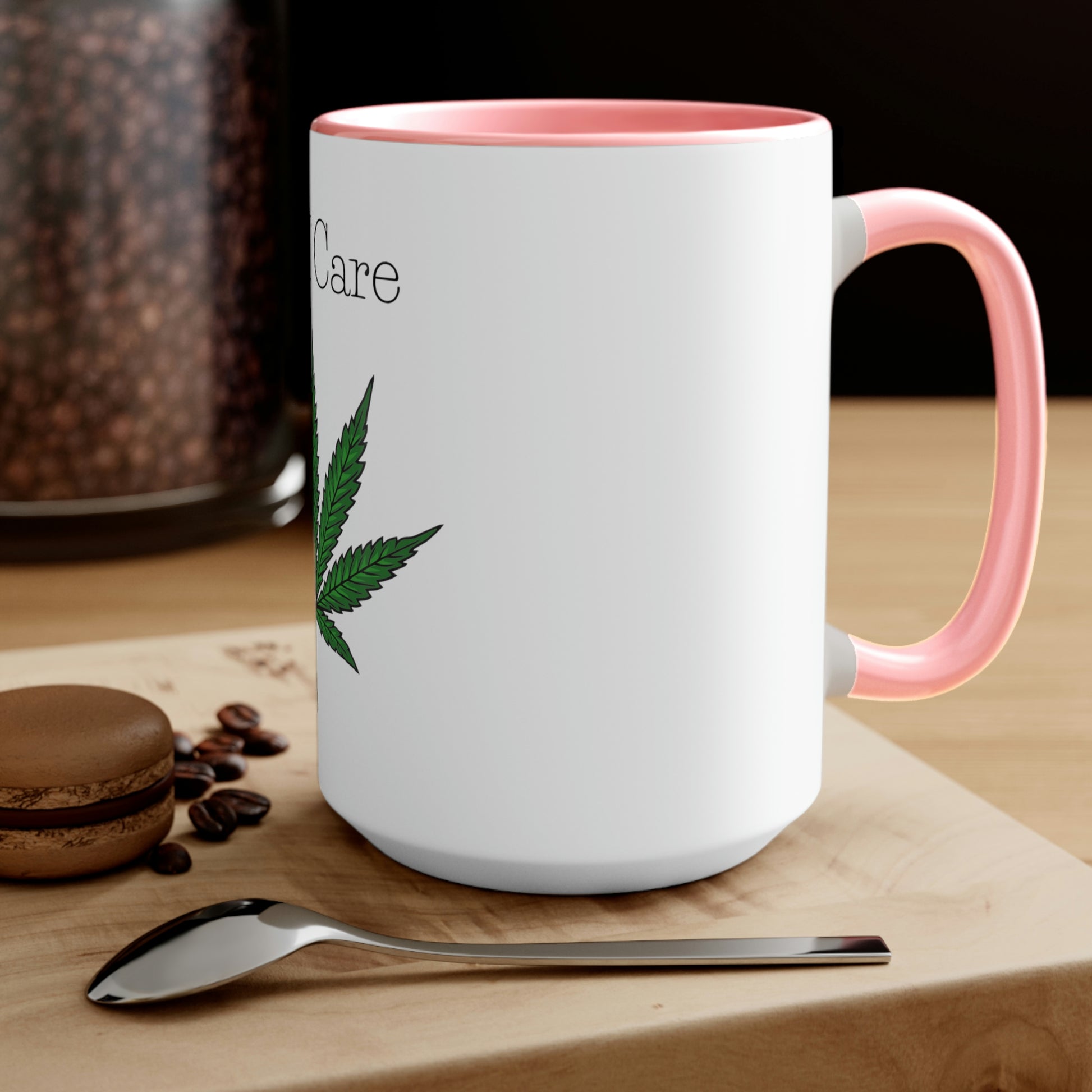 a Self Care Pot Leaf Mug