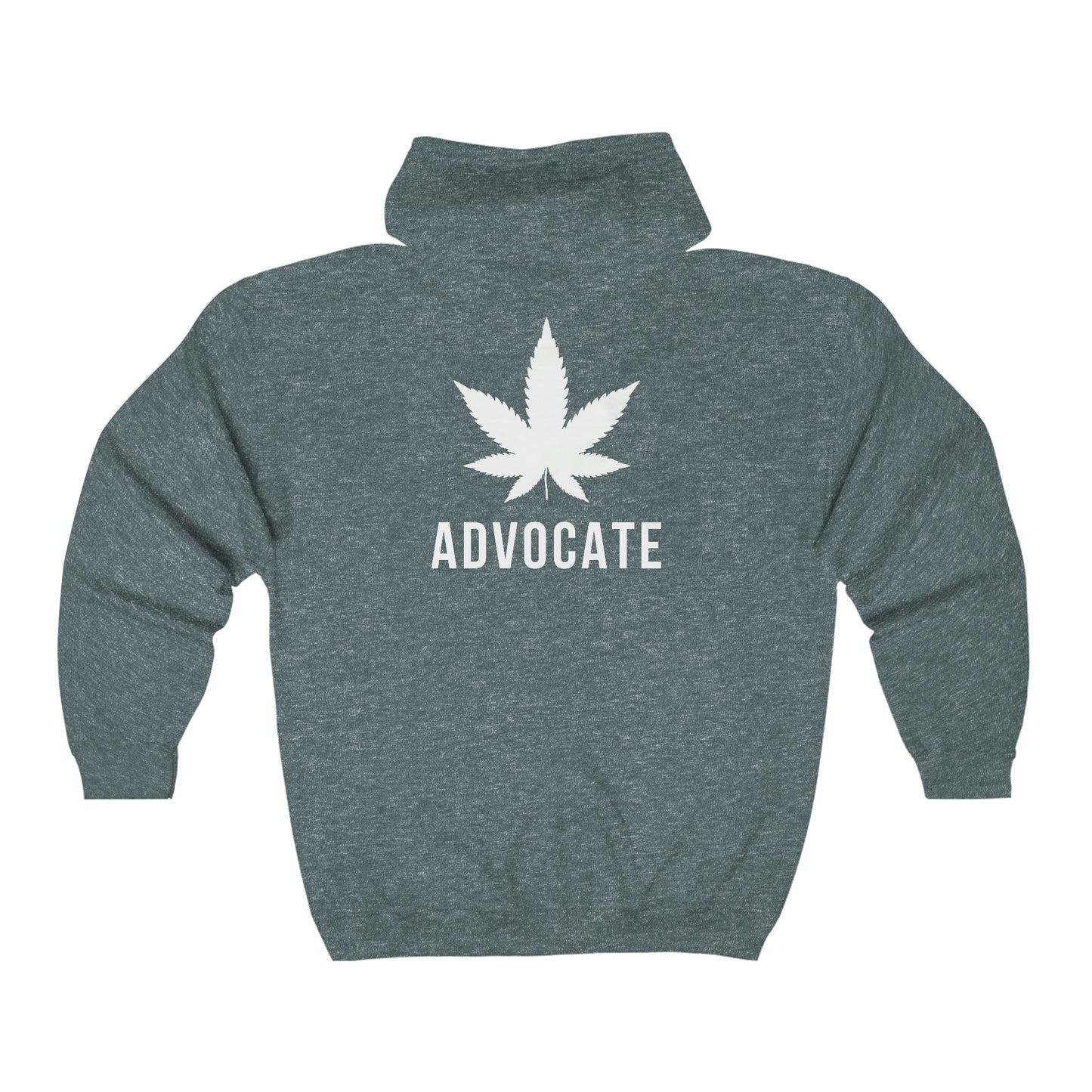 Cannabis Advocate Weed Zip Up Hoodie unisex hooded sweatshirt.