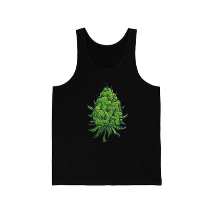  black Big Marijuana Bud Jersey Tank