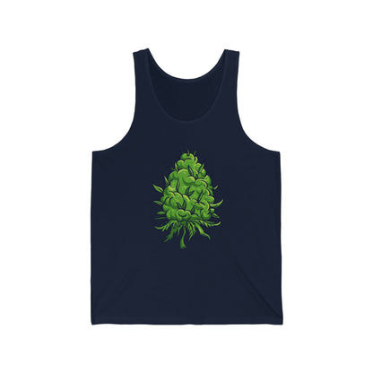 a navy blue Big Marijuana Bud Jersey Tank