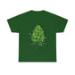 a Big Cannabis Bud Heavy Cotton Tee with a green plant on it.