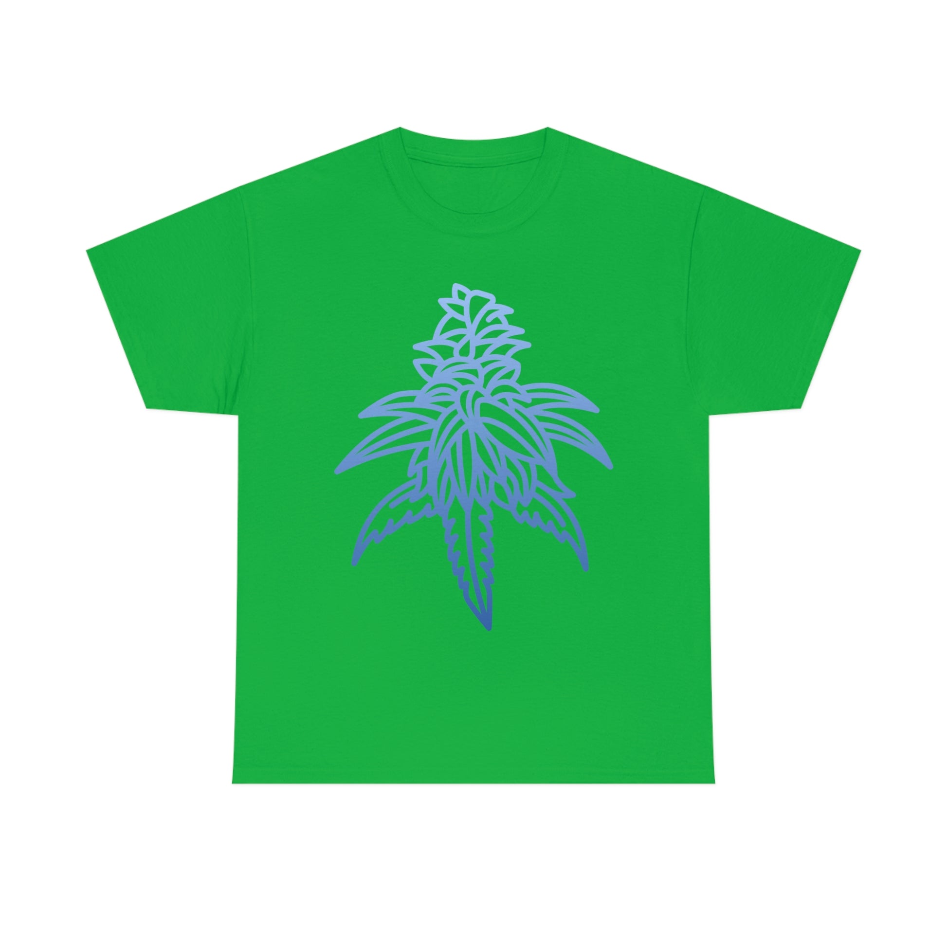 a Blue Dream Cannabis Tee with a purple flower on it.