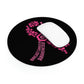 This round pink Breast Cancer Awareness Mouse Pad is styled fantastically with a white mouse to make the photo complete.
