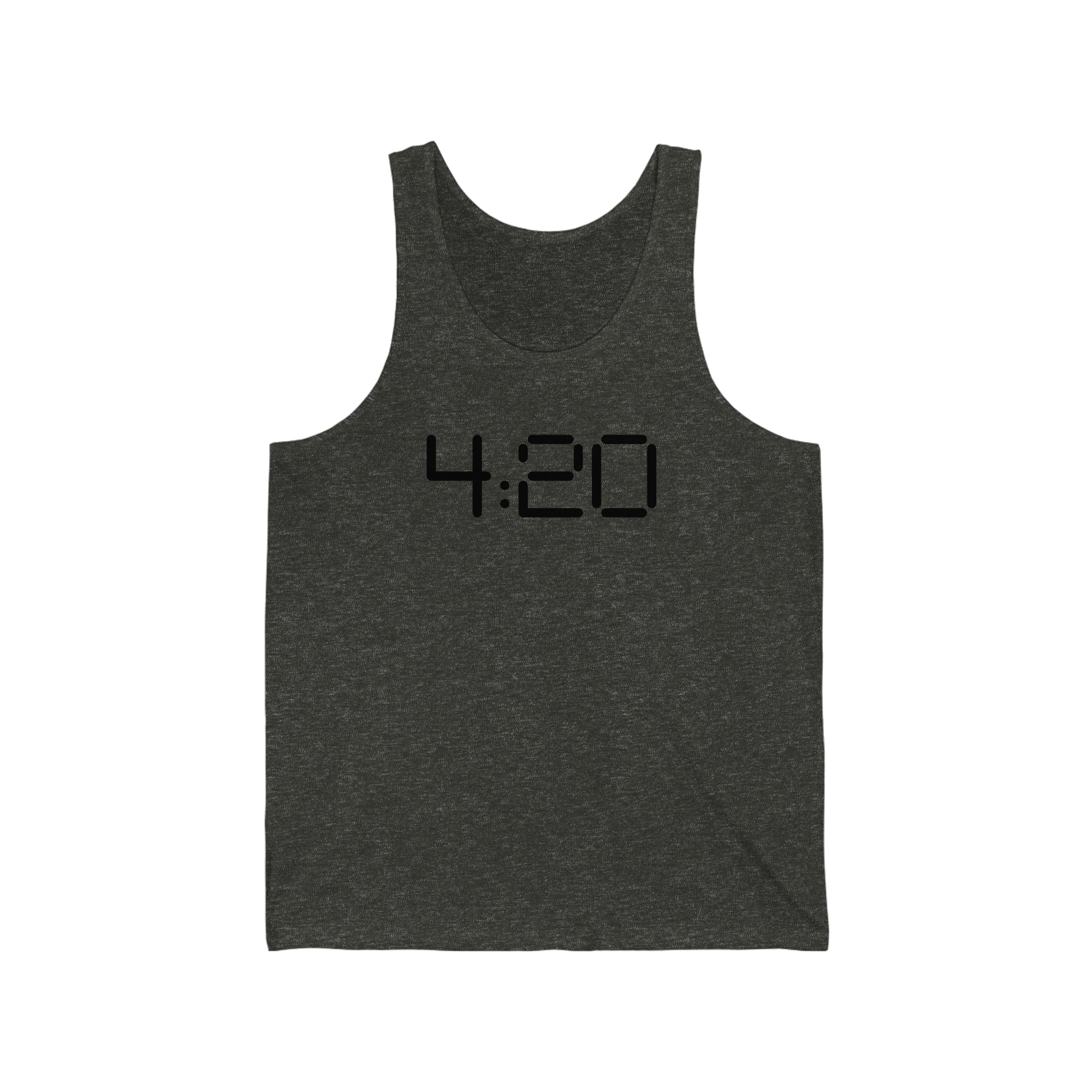 a gray tank top with the word 420 printed on it, belonging to the 420 shirts collection	