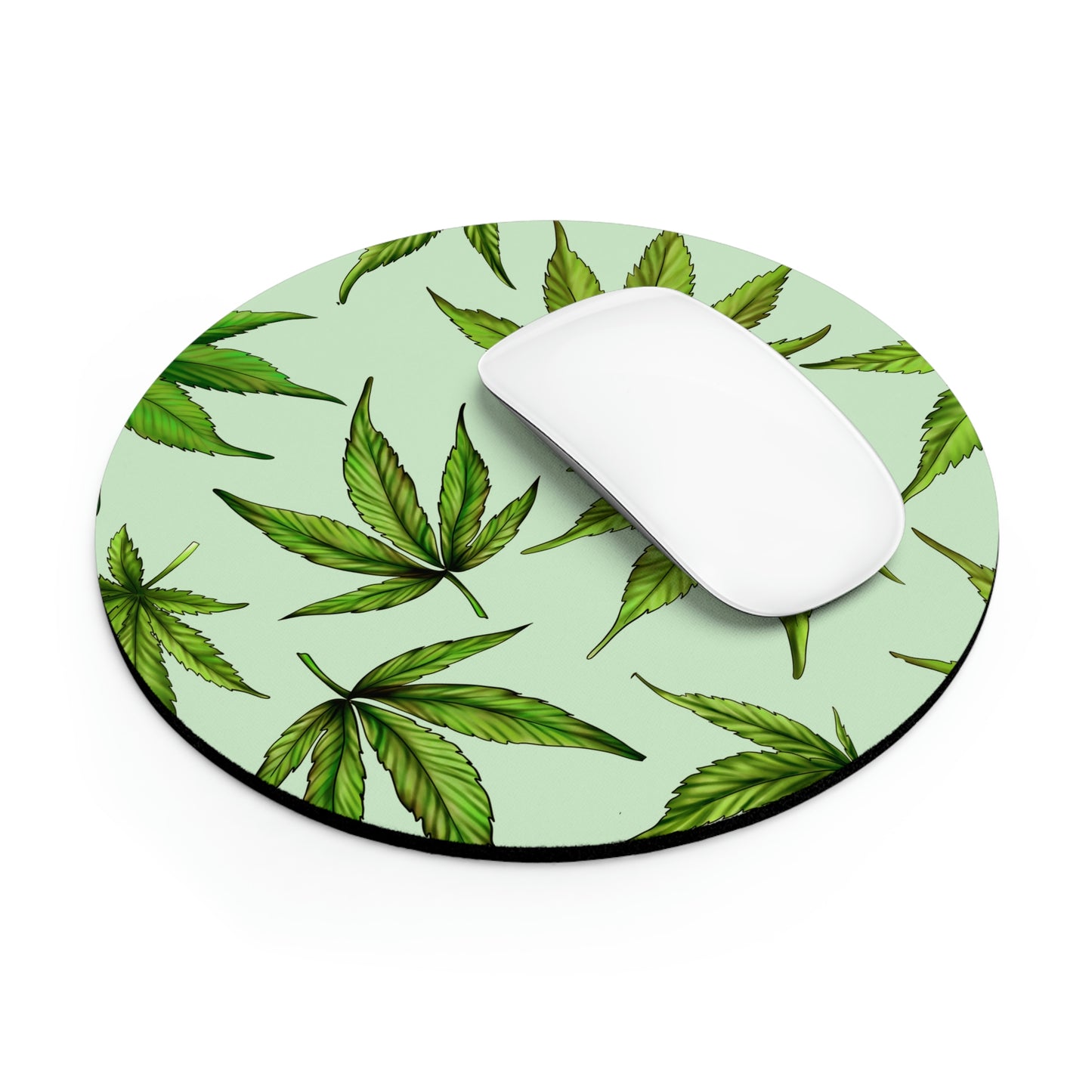 a Green Marijuana Leaves Mouse Pad.