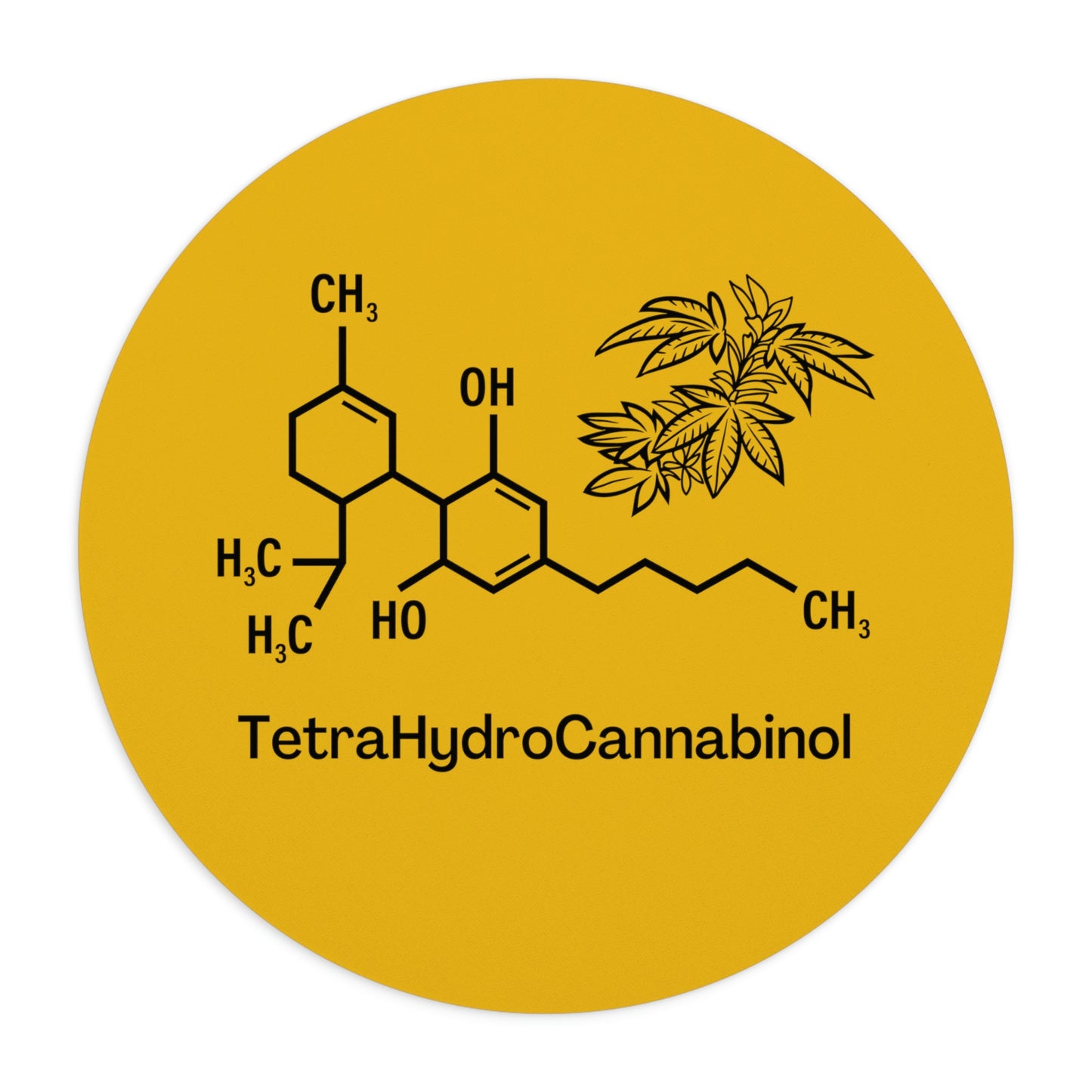 Tetrahydrocannabinol (THC) Mouse Pad - THC Mouse Pad - tetra.