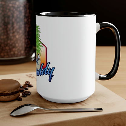 a Cannabis Plant Daddy coffee mug with the word hawaii on it.