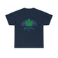 a navy Good Vibes Only Mountain Tee.