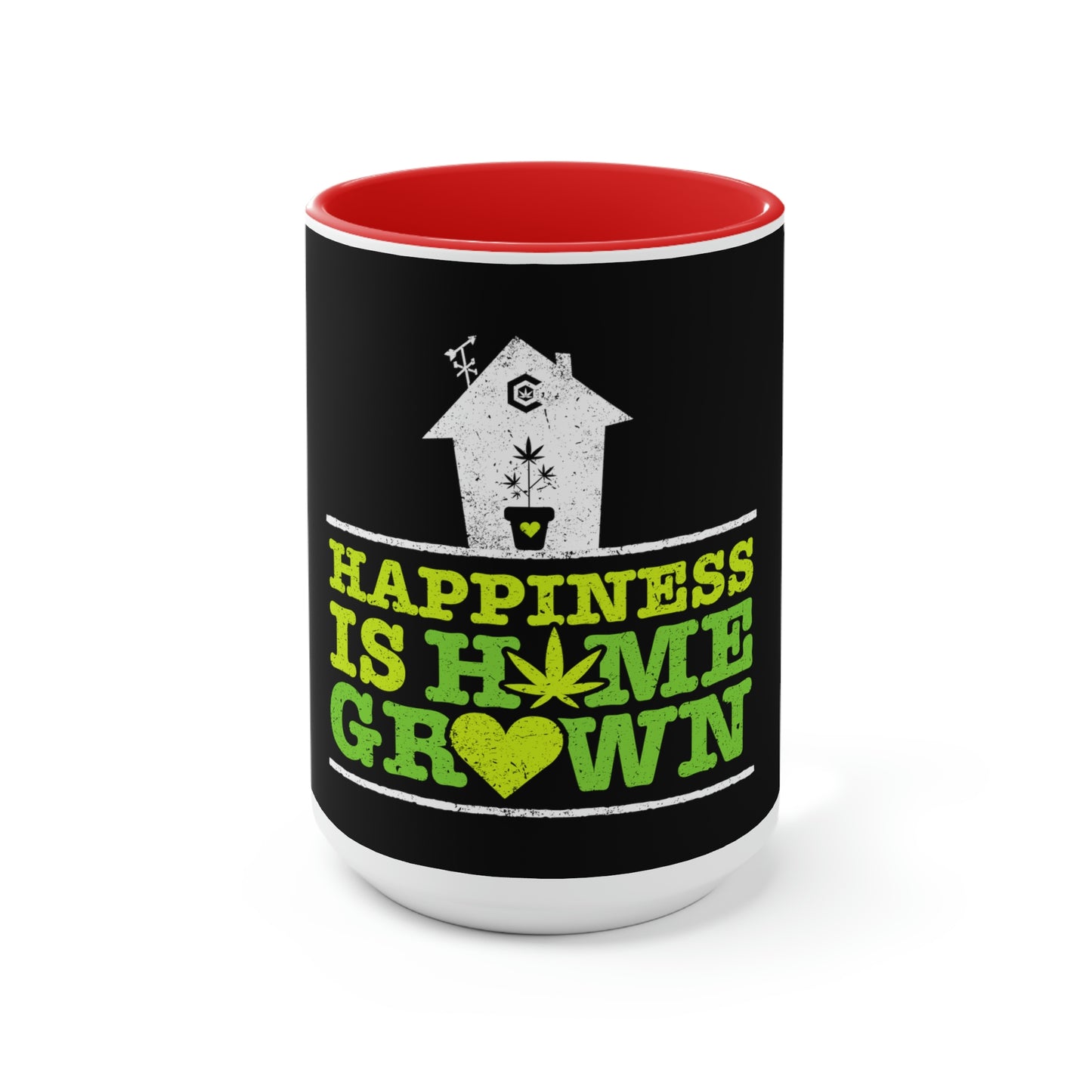 Awesome red and white Happiness Is Homegrown Weed Coffee Mug