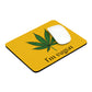 I'm Vegan Cannabis Mouse Pad being used with a white wireless mouse to show clear at home clarification of the look.