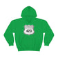 A green, Interstate 420 weed hoodie