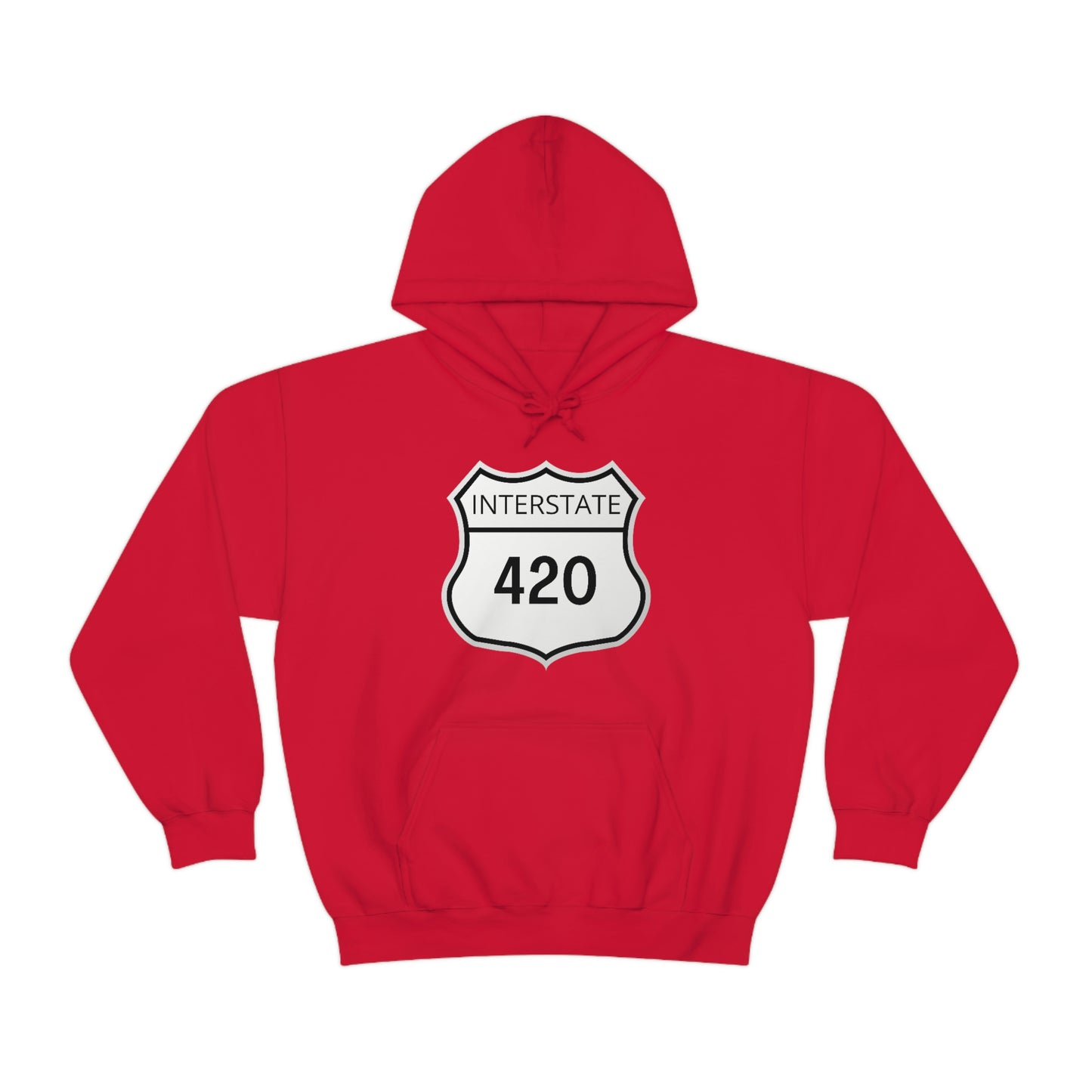 A red, interstate 420 weed hoodie