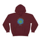 a Maroon Not High, Just Well Cannabis Hoodie with an image of a marijuana leaf.