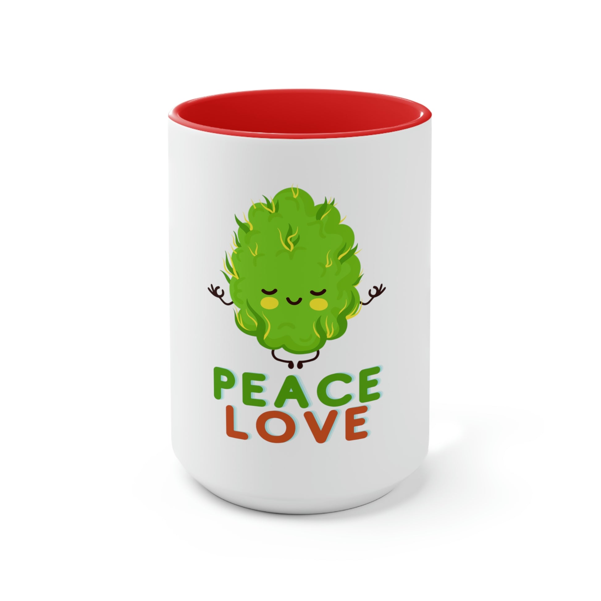 a Cannabis, Peace and Love Coffee Mug