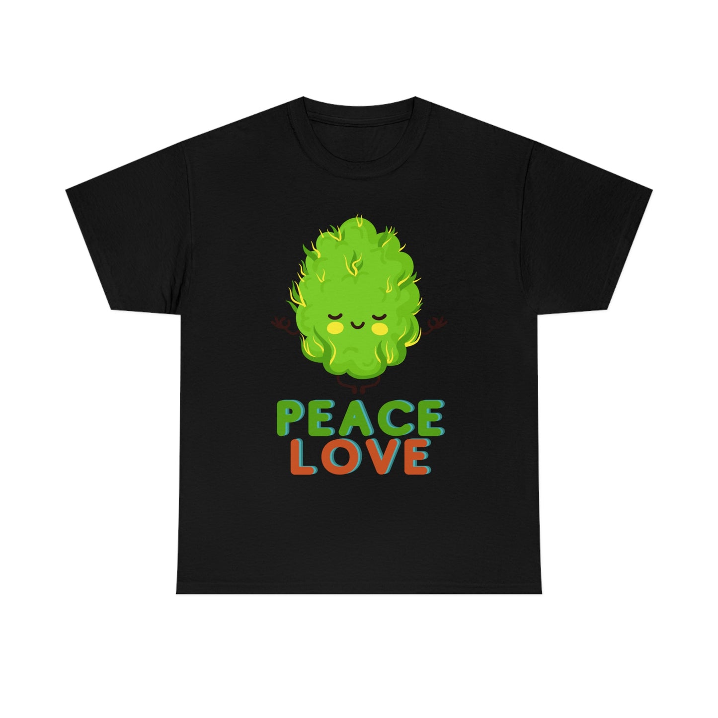 A Peace and Love Tee with the words peace love on it.
