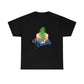 a black Plant Daddy Cannabis Plant T-Shirt with a marijuana leaf on it.