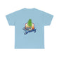 a light blue Plant Daddy Cannabis Plant T-Shirt with a marijuana plant on it.