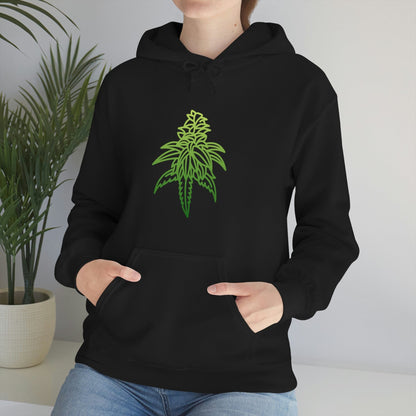 a woman wearing a Sour Diesel Marijuana Hoodie.