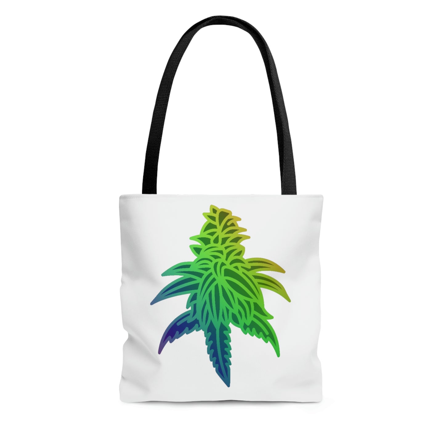 White with black strap Rainbow Sherbet Marijuana Tote Bag