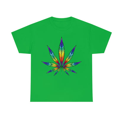 a Rainbow Cannabis Leaf Tee.