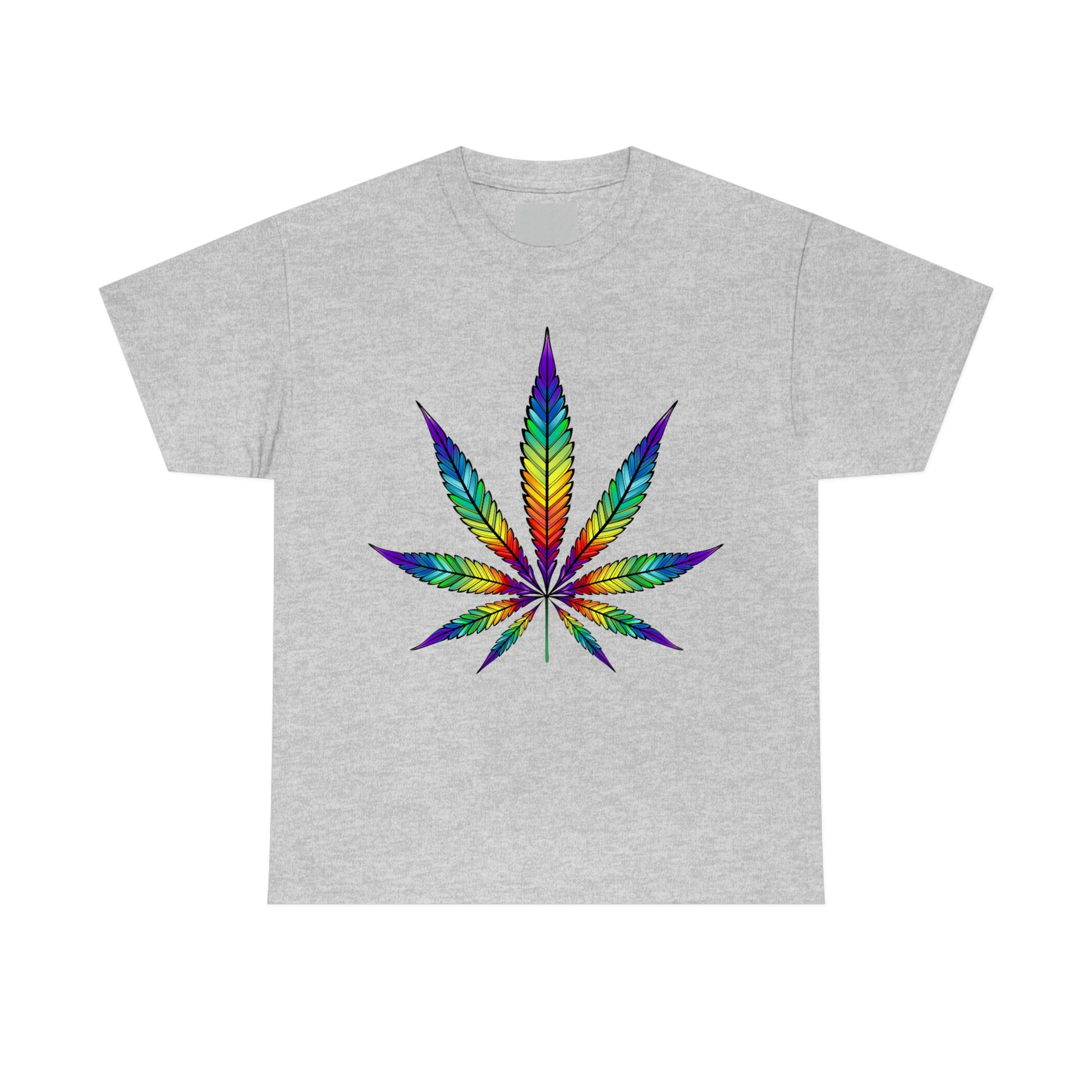 Rainbow Cannabis Leaf Tee