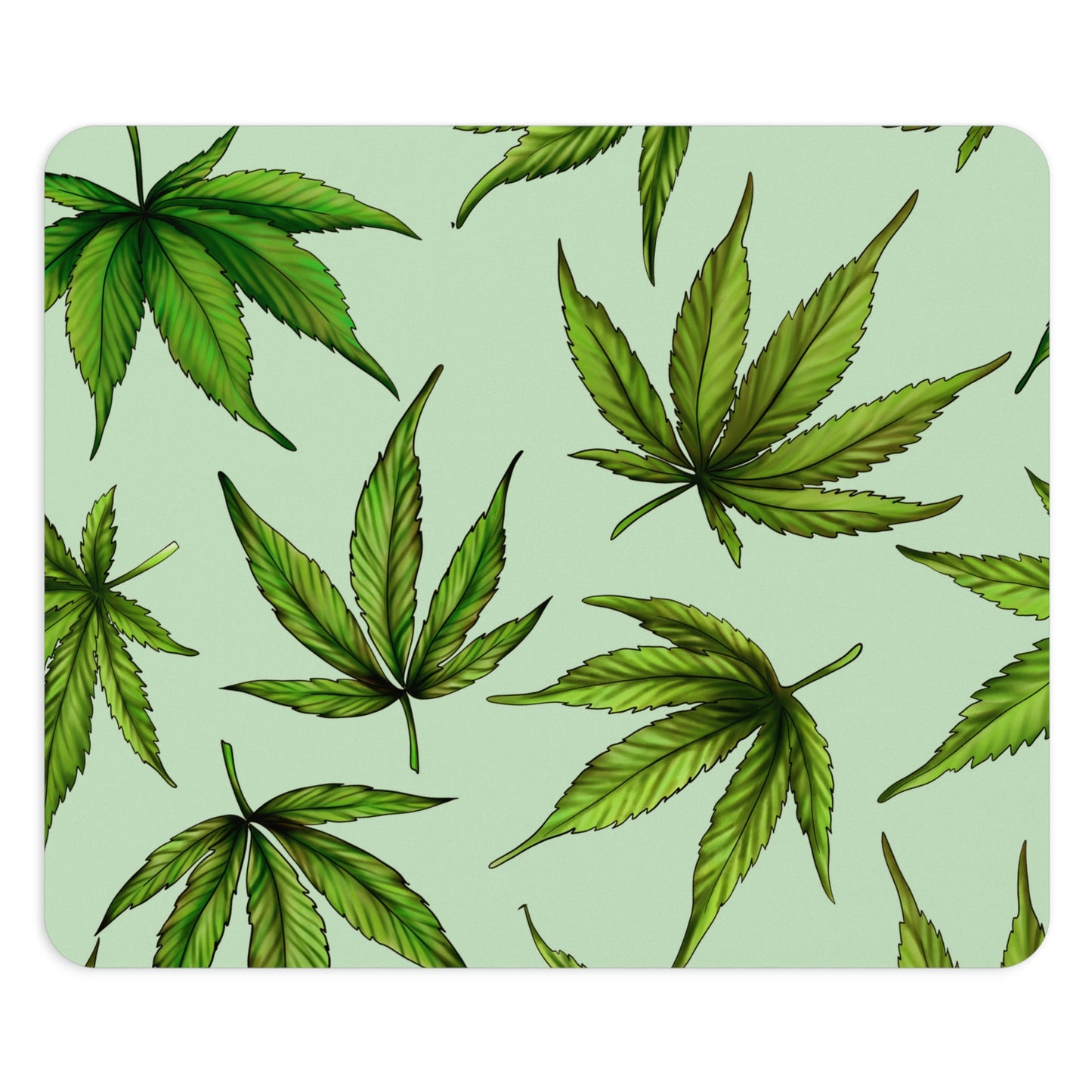 Green Marijuana Leaves Mouse Pad mouse pad.