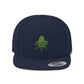 Navy blue Sour Diesel Cannabis Snapback Hat with the picture of sour diesel on the front center