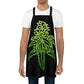 A man is ready to cook in the all black Sour Diesel Cannabis Chef's Apron
