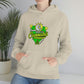 a woman wearing the Team Hybrid Cannabis Pullover Hoodie.