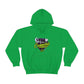 a Team Indica Cannabis Pullover with a purple and green logo on it.