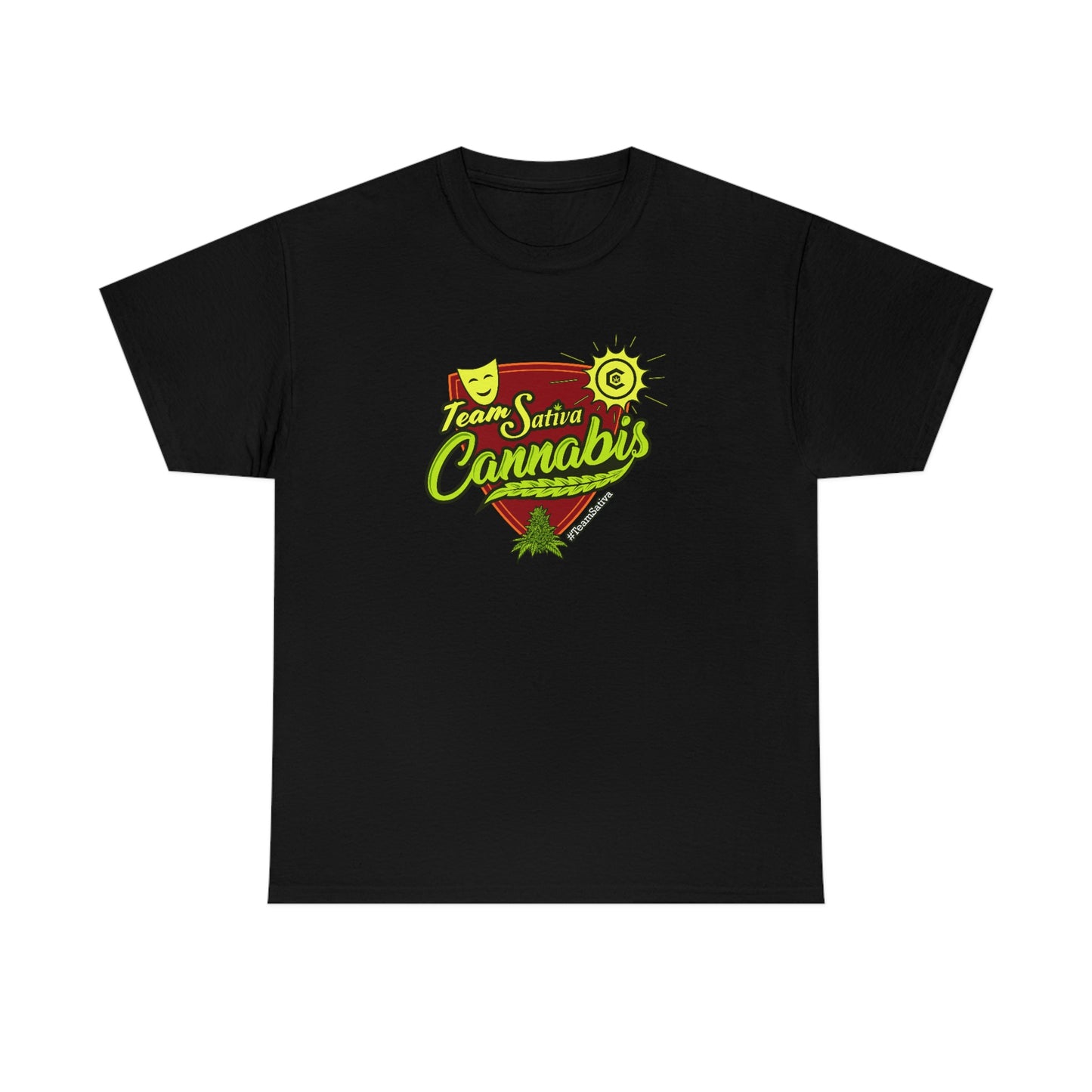 a Team Cannabis Sativa Shirt with the word cannabis on it.