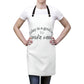 A lady wearing the Today is a Good Day to Smoke Weed Chef's Apron in black and white
