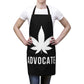 A woman stands still while wearing the Cannabis Advocate Pot Leaf | Apron