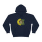 a navy You Are My Sunshine Cannabis Sweatshirt with a sunflower on it.